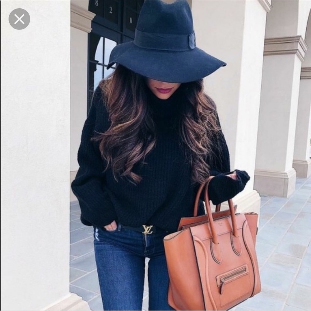 NWT Brixton navy wool floppy hat navy urban outfit